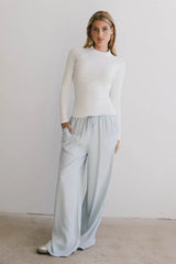 Amaya Mock Neck Top in Ivory