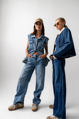 Amina Relaxed Wide Leg Jeans