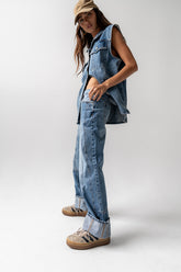 Amina Relaxed Wide Leg Jeans