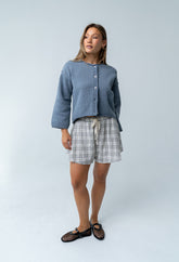 Katherine Plaid Shorts in Black