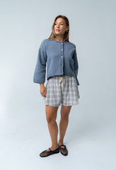 Katherine Plaid Shorts in Black