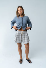 Katherine Plaid Shorts in Black
