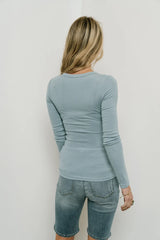 Harmony Ribbed Top in Blue