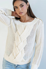 Brynn Braided Sweater