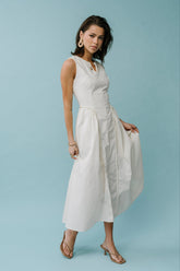 Jaynie Midi Dress in Cream