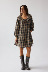 Darlene Plaid Midi Dress