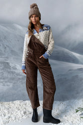 Tansy Corduroy Overalls in Brown