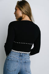 Irene Ribbed Sweater in Black