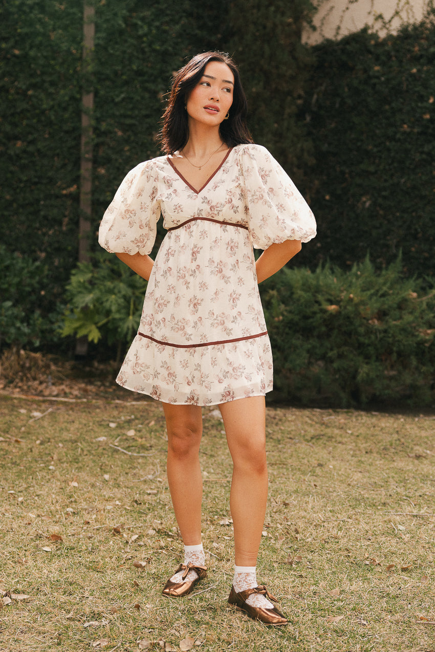 Lincoln Ribbon Trim Mini Dress
