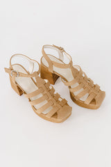 Hailee Platform Heels in Khaki