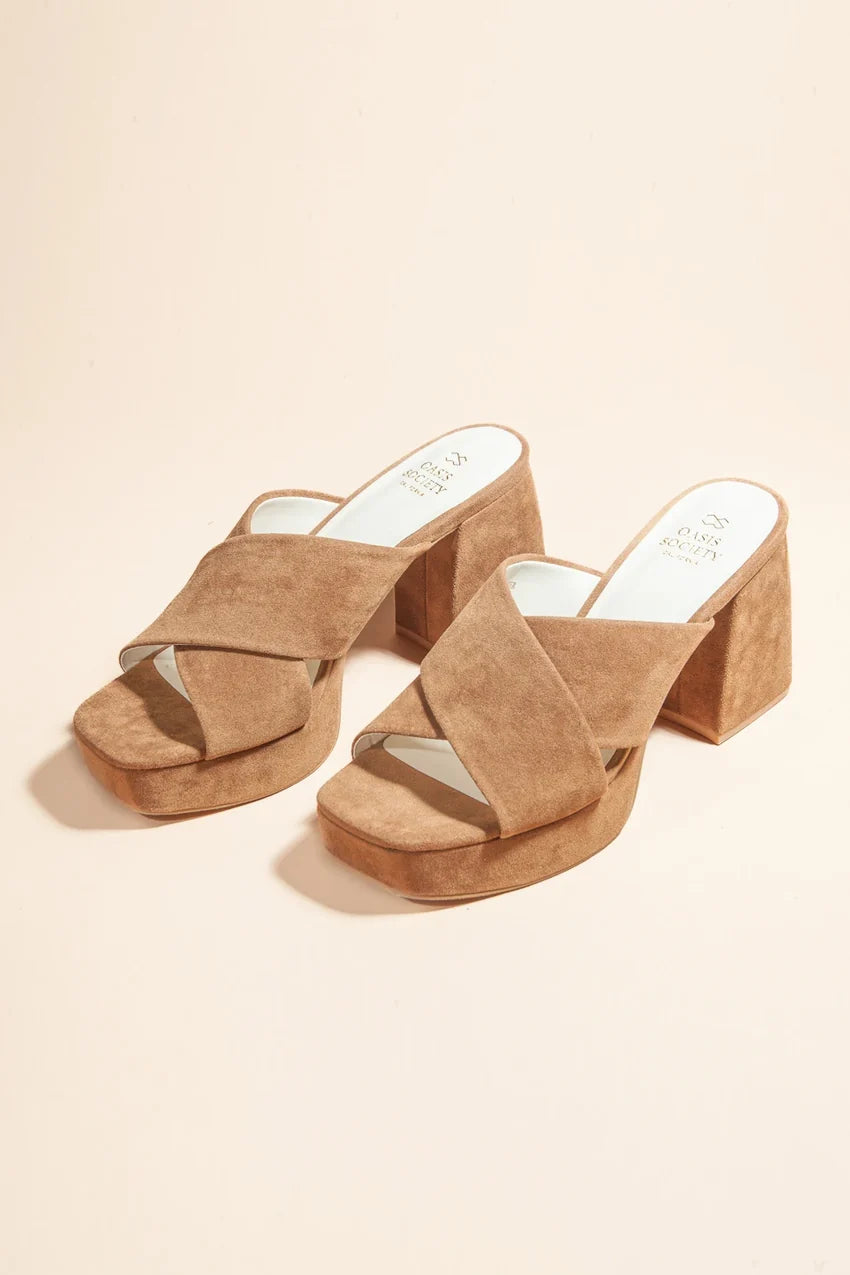 Carmen Platform Heels in Brown