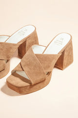 Carmen Platform Heels in Brown