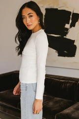 Alexa Long Sleeve Top in Ivory