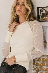 Camden Ribbed Top in Cream