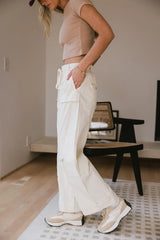 Savannah Cargo Pants in Cream