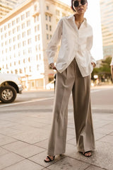 Tobi Wide Leg Pants in Taupe