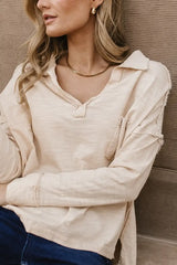 Vittoria Oversized Top in Natural