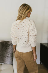 Tessa Pointelle Sweater in Cream