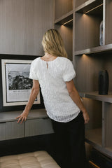 Patton Ruffle Blouse in Cream