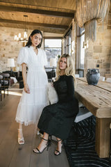 Padme Mesh Midi Dress in White