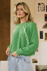 Bella Knit Sweater in Green