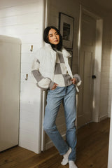 Kai Detachable Sleeve Jacket in Cream