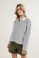 Layla Collared Striped Top