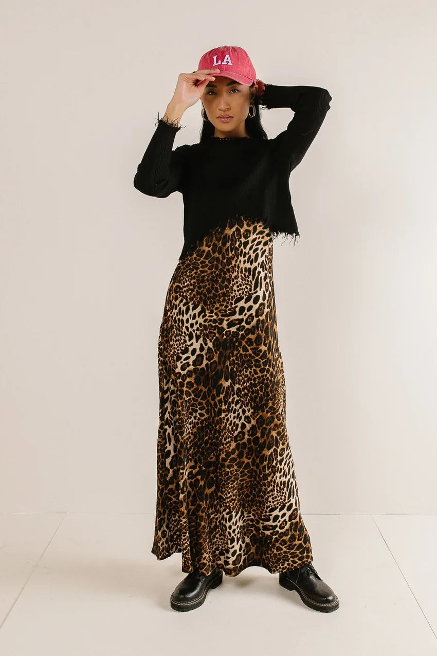 Farren Twofer Leopard Print Dress