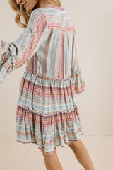 Striped Textured Mini Dress