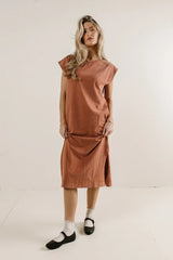 Shelese T-Shirt Dress in Clay