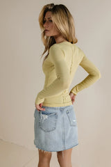 Remi V-Neck Top in Lime