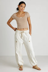Estella Crop Top in Taupe