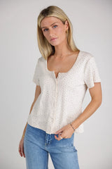 Ditsy Floral Knit Top