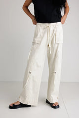 Savannah Cargo Pants in Cream