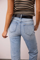 Amelia Straight Leg Jeans in Light Wash