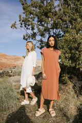 Shelese T-Shirt Dress in Clay