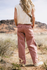 Savannah Cargo Pants in Mauve