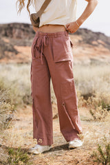 Savannah Cargo Pants in Mauve
