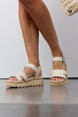 Jovie Platform Sandals in Bone