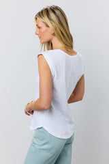 Jaylene Muscle Tee in White
