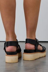 Jovie Platform Sandals in Black