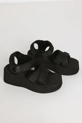 Seychelles Serenade Platform Sandals in Black