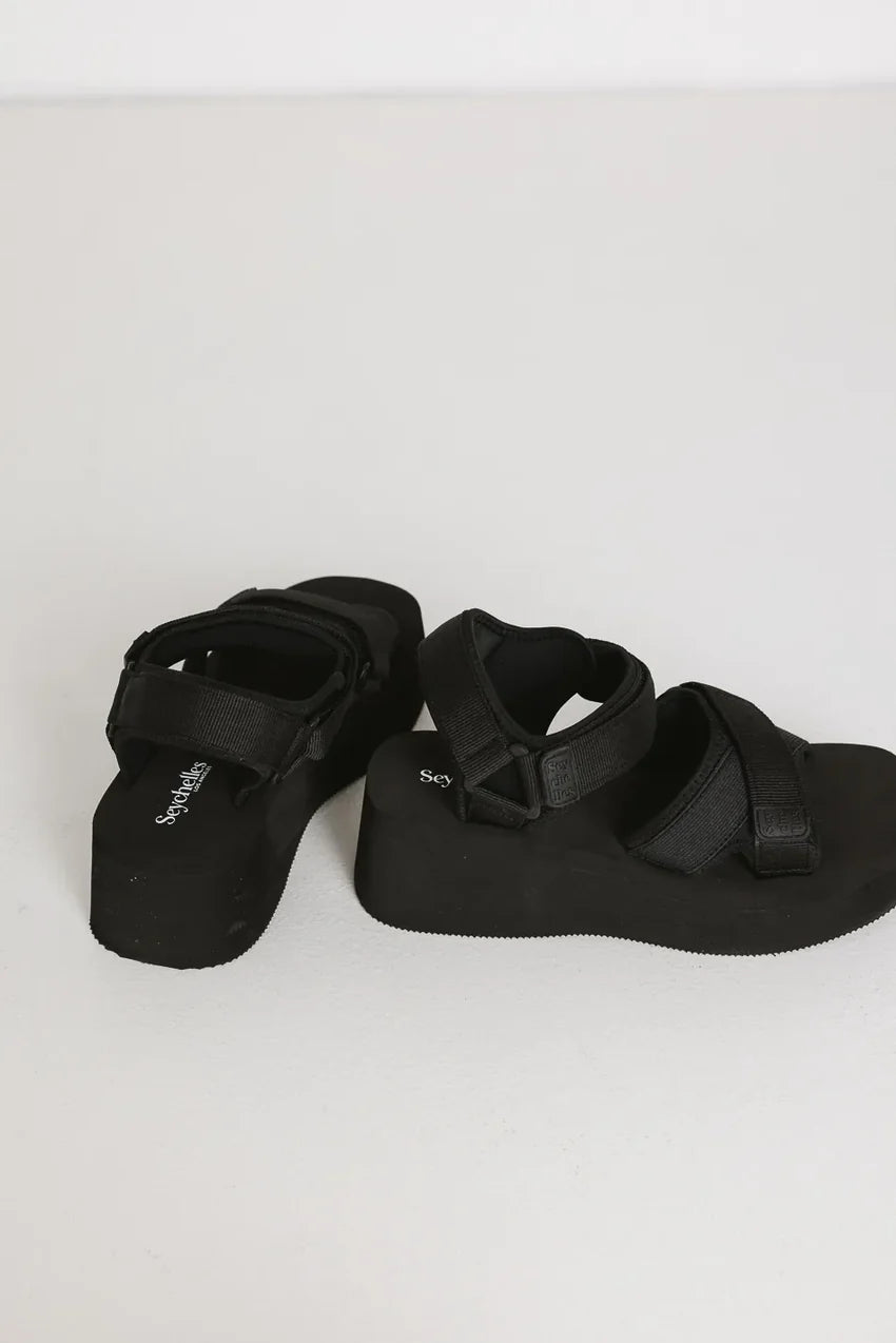 Seychelles Serenade Platform Sandals in Black