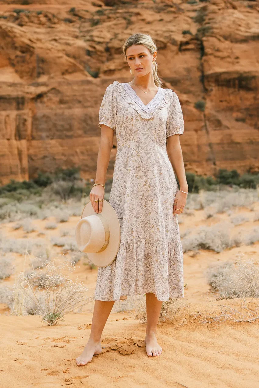 Paizley Printed Midi Dress
