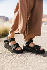 Seychelles Serenade Platform Sandals in Black