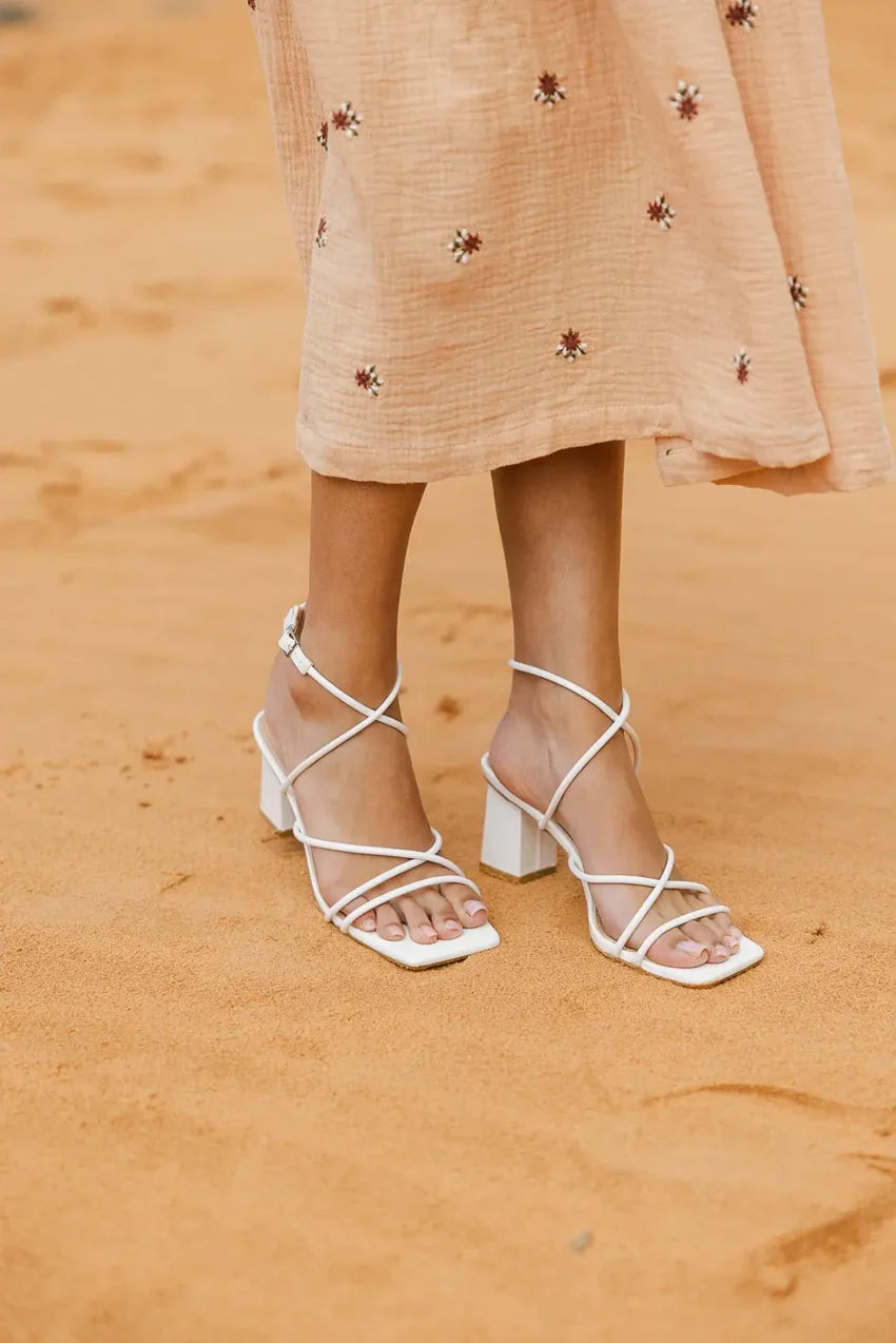 Leona Heels in White