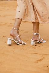 Leona Heels in White