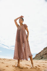 Bailey Lace Dress in Rose