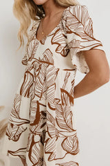 Island In The Sun Dress in Cream