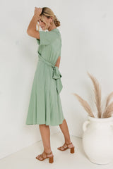 Bennett Collared Dress in Sage